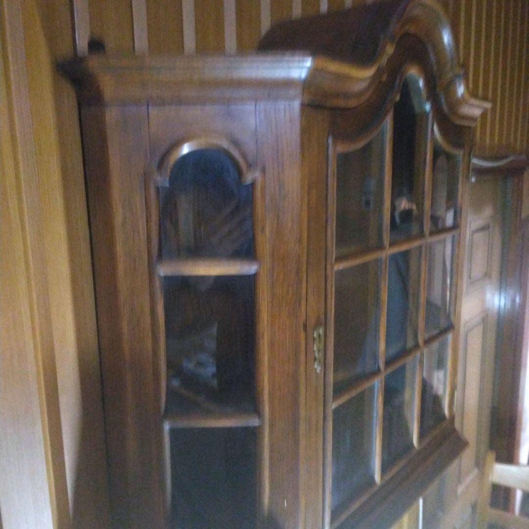 アンティーク風　 3面ガラス 　壁掛け飾り棚