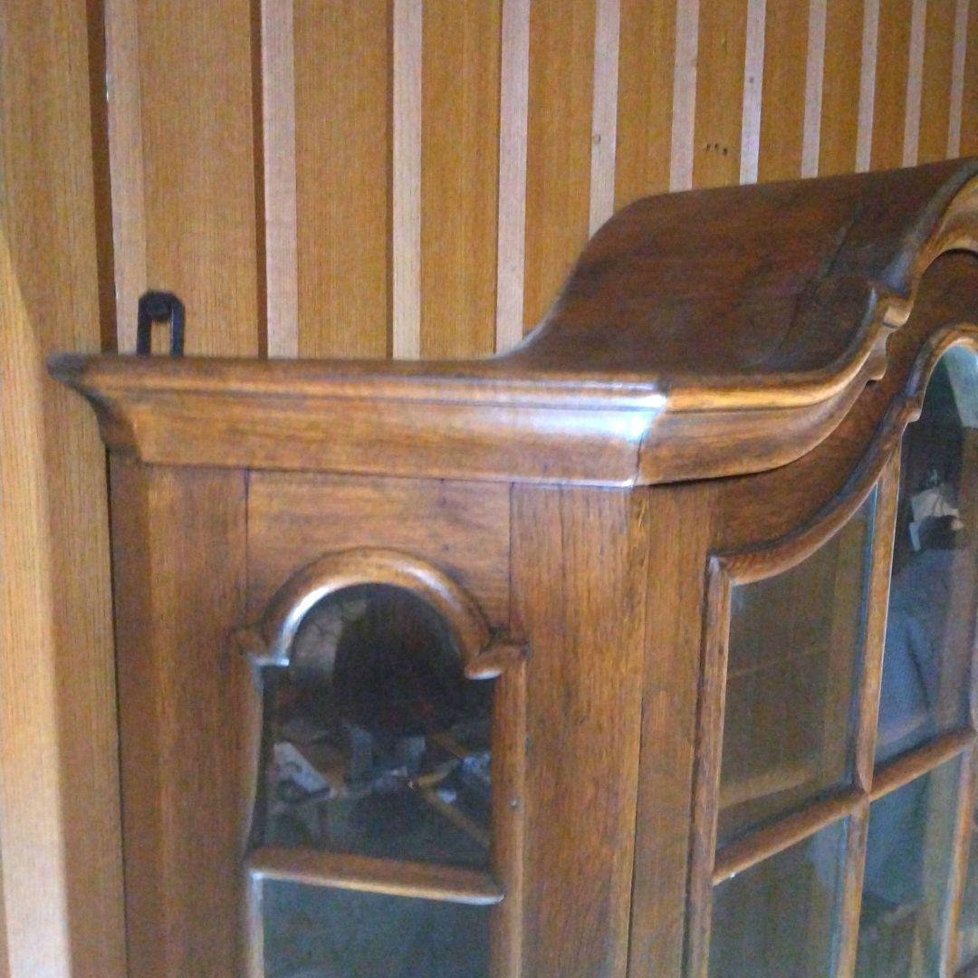 アンティーク風　 3面ガラス 　壁掛け飾り棚