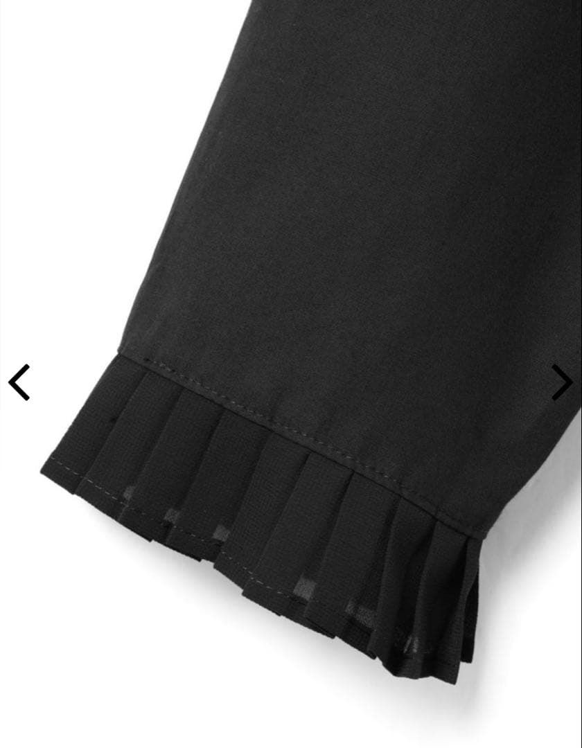 mizuiro ind プリーツカラーシャツ ブラック