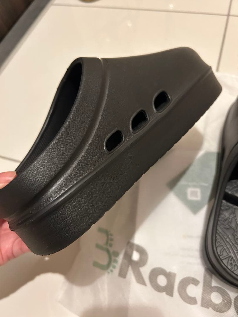 【Racbaki】ラクバキ イージーサボ ブラック Sサイズ