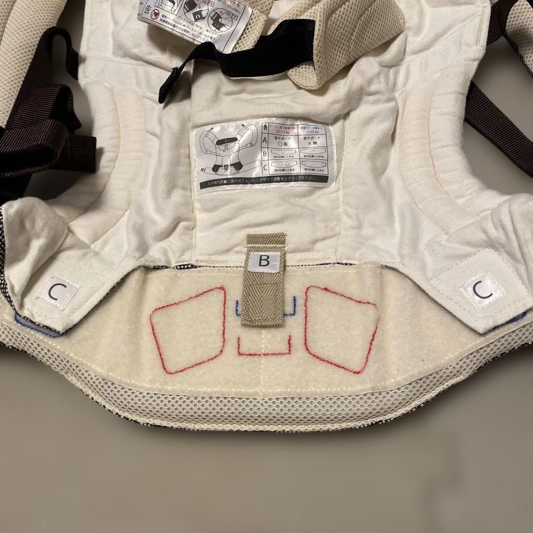 【極美品】サン＆ビーチ OM-1 いしけり抱っこ紐 収納ポーチ•ベッドサポート付