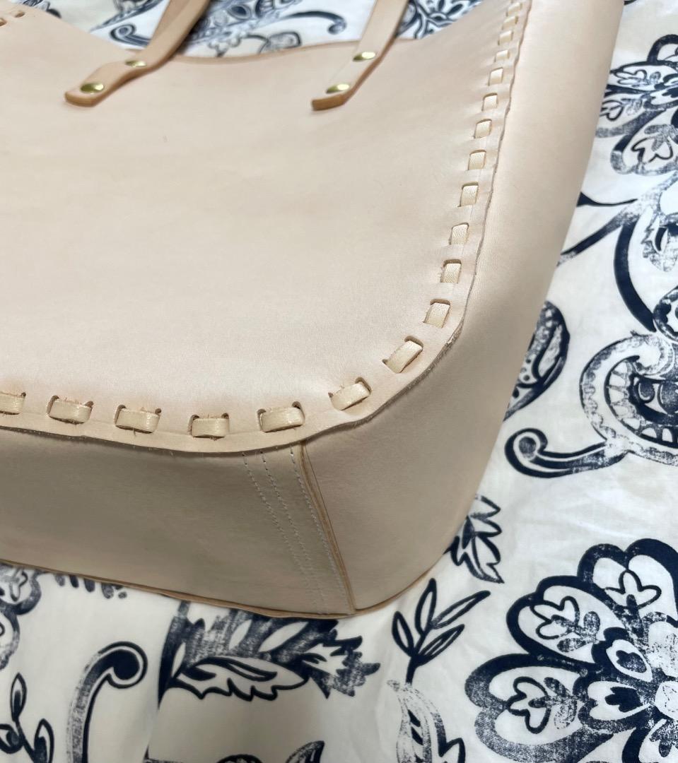 夏 即購入大歓迎さん専用 ヌメ革レース編みバック2点セット