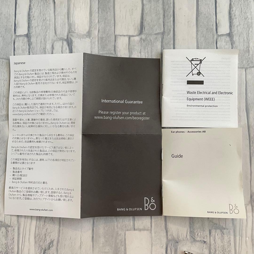 【動作確認済】BANG & OLUFSEN A8 有線イヤホン