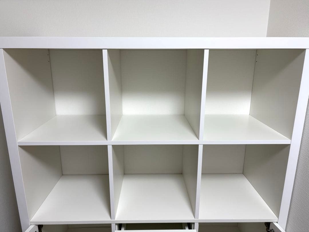 IKEA KALLAX シェルフユニット インサート6個付き ホワイト