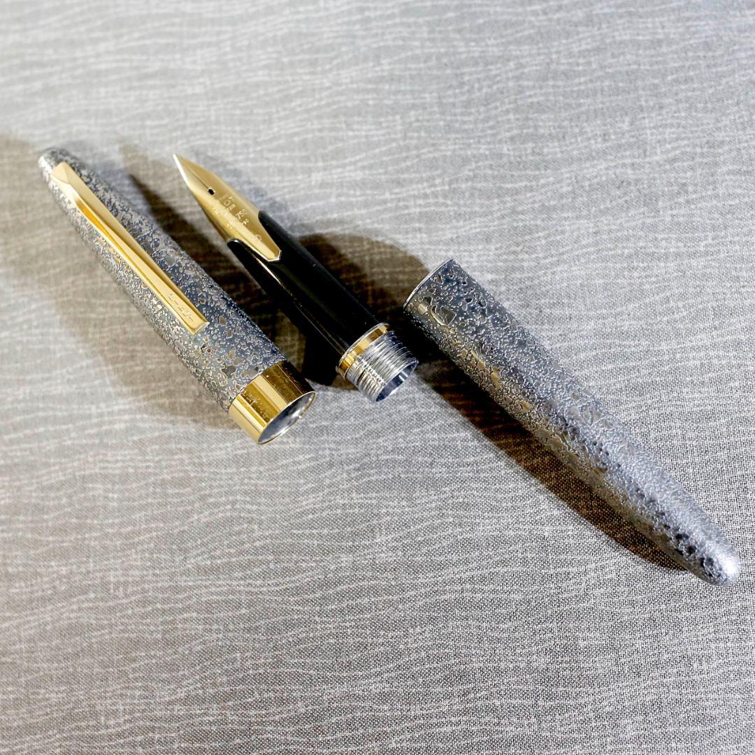 【美品】パイロット 万年筆 シルバーン 燻 いぶし スターリングシルバー