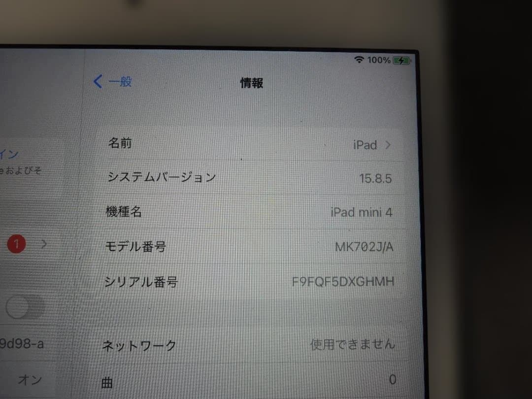 iPad mini4 Wi-Fi + Cellularモデル セルラー