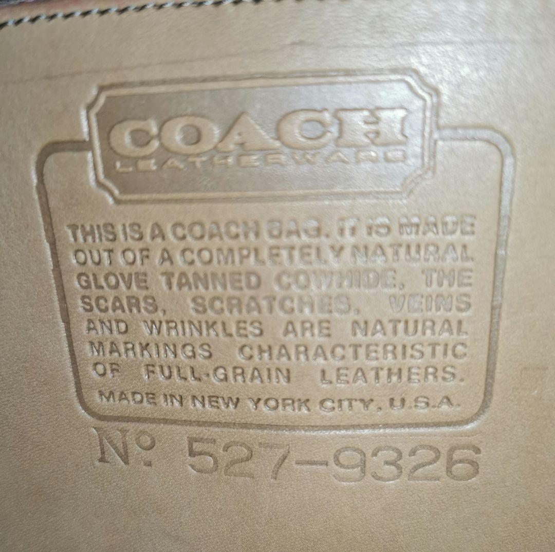 希少　オールド　コーチ　ショルダーバッグ　9326　USA製　牛革 B5 サイズ