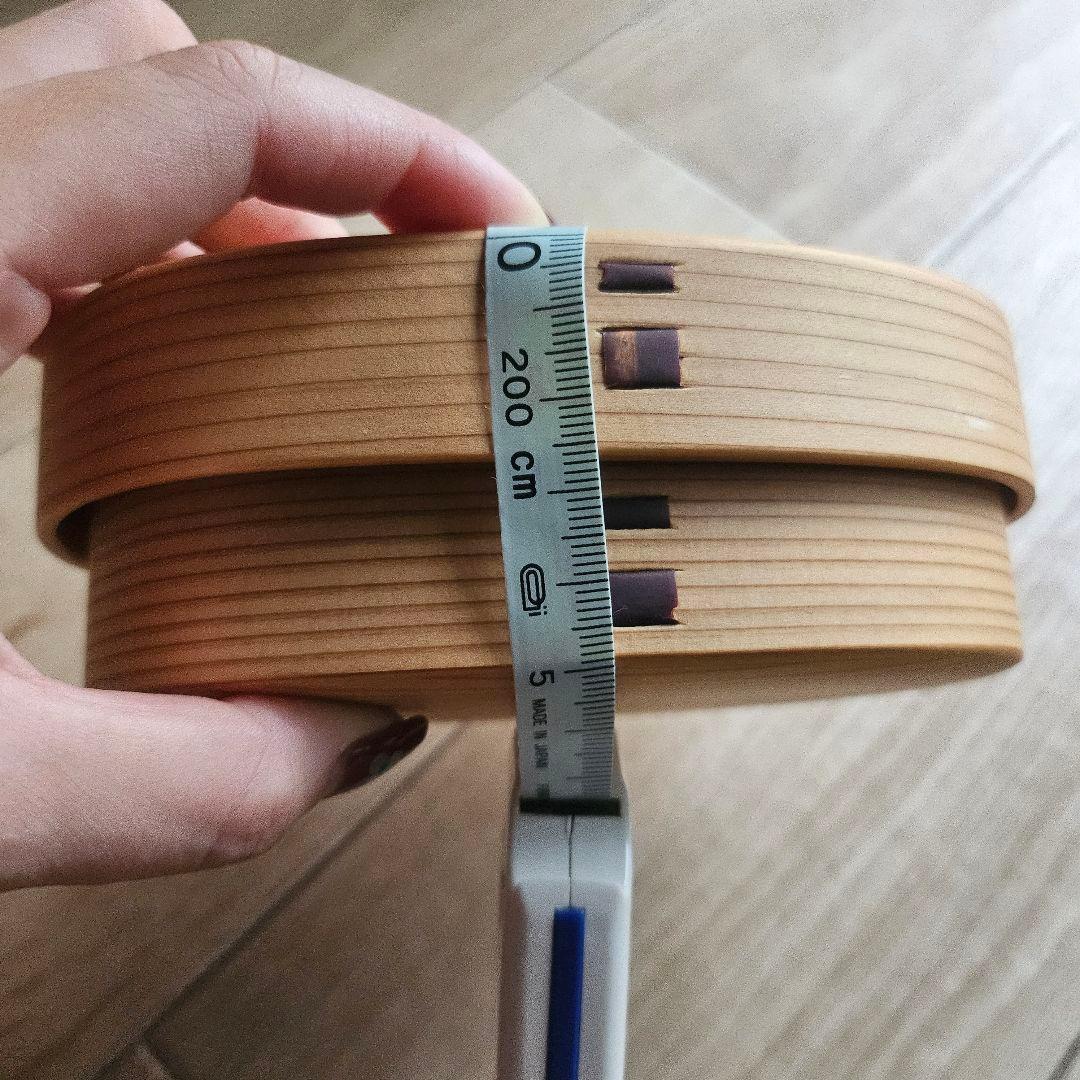 栗久/木製 大館曲げわっぱ 小　小判型弁当箱 スリム 伝統的工芸品 新品未使用