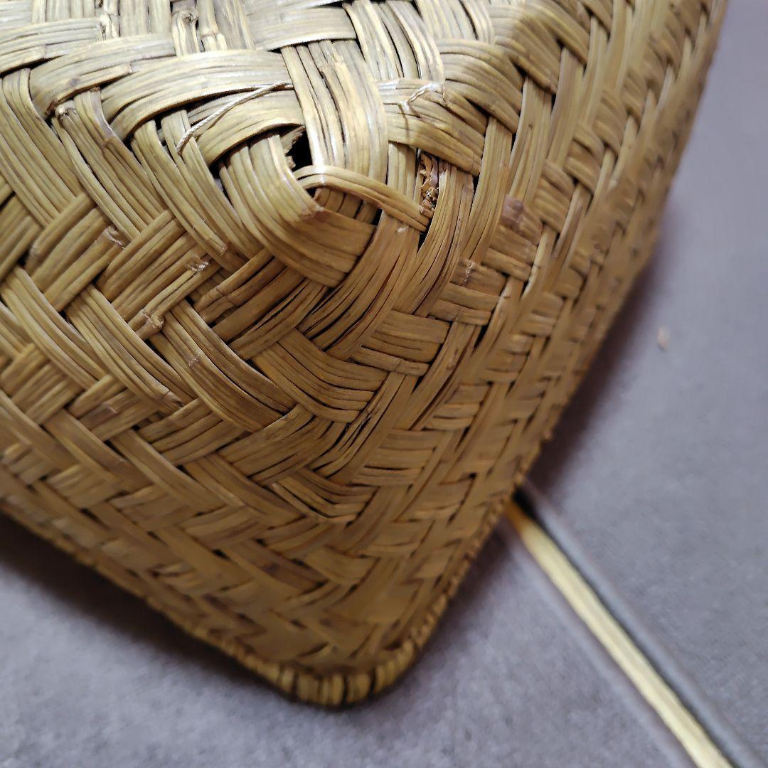竹行李　古道具　アンティーク　竹籠　収納　カゴ