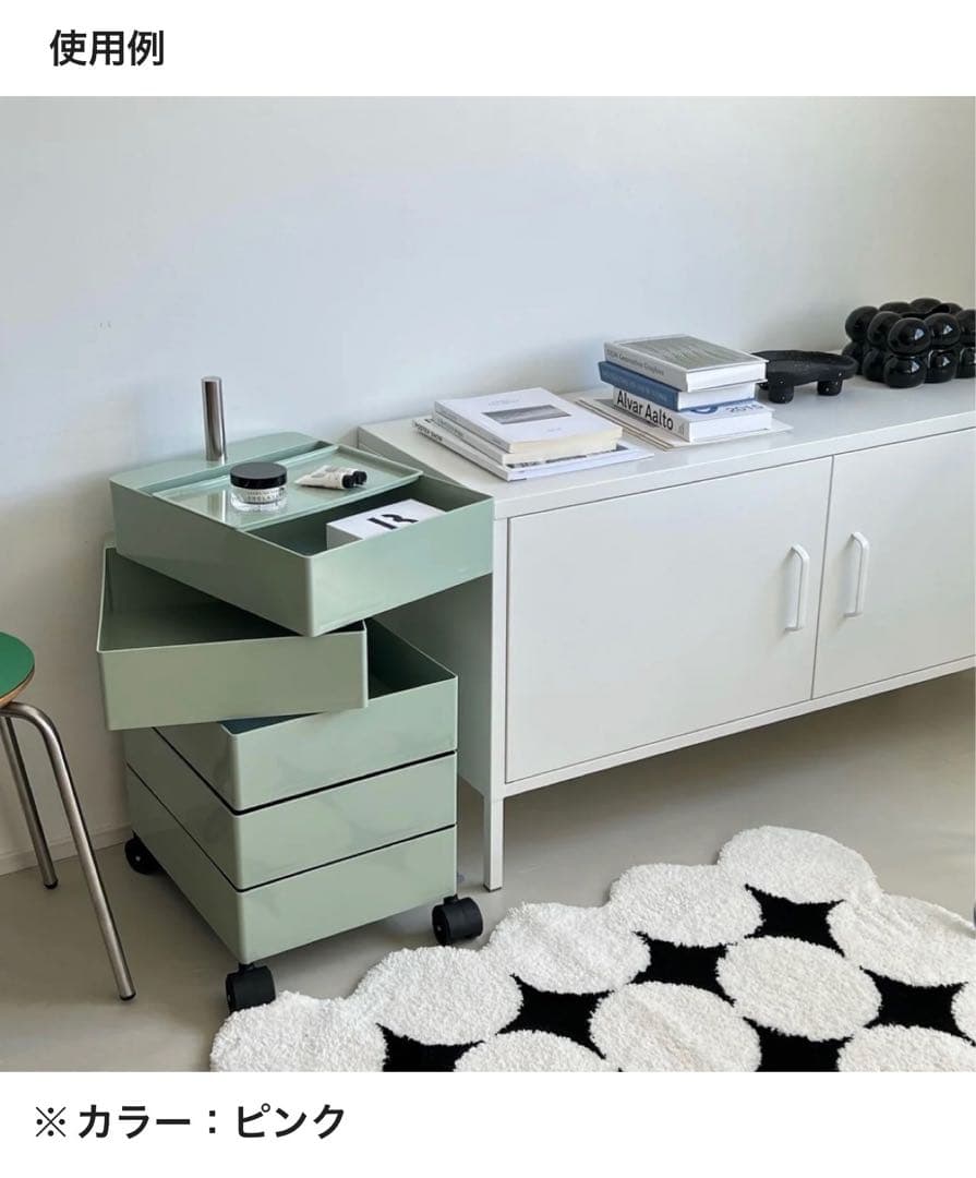 【younggagu】韓国家具　トローリー収納棚ワゴン