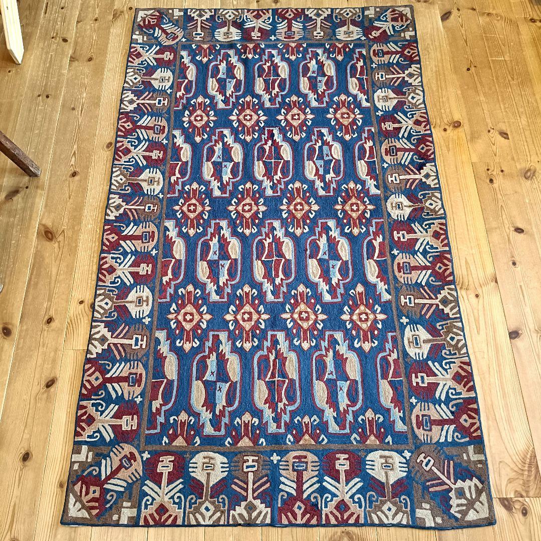 【はる】80s 総刺繍！ ヴィンテージ タペストリー ヴィンテージラグ