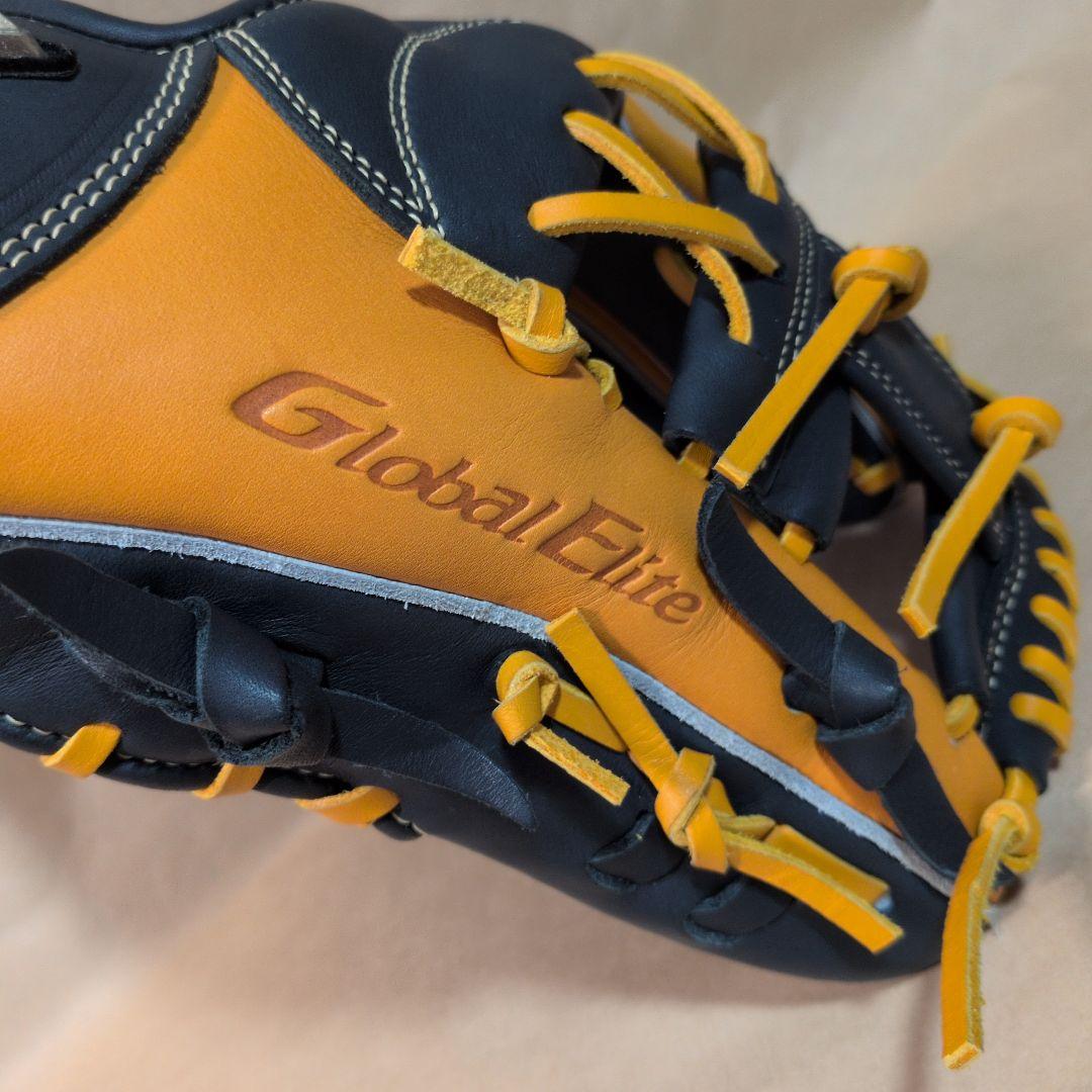 ミズノ:右投げ用:軟式用グラブ:内野手用:サイズ9:DブルーXオレンジ