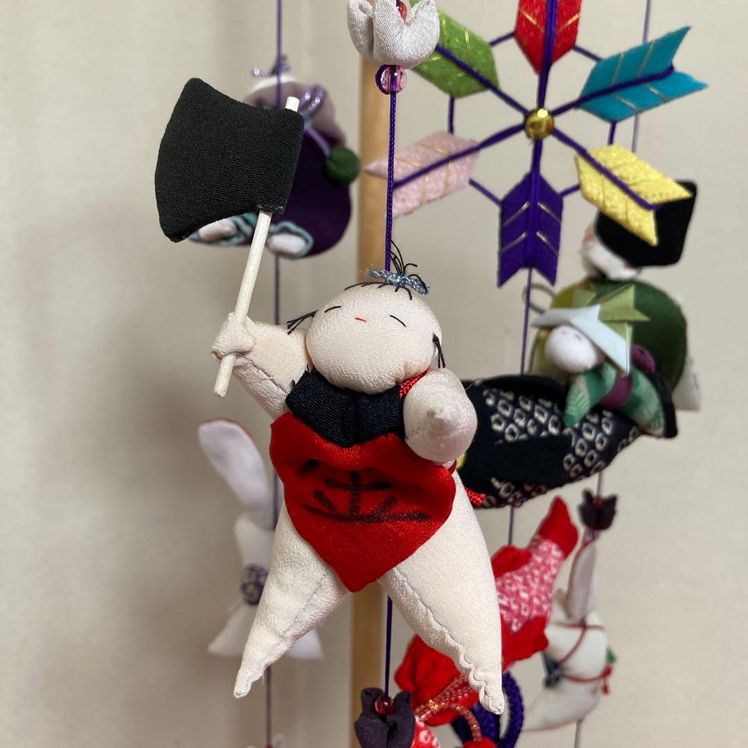 528 ごろちゃん　男の子とうさぎの吊るし飾り　吊るし雛