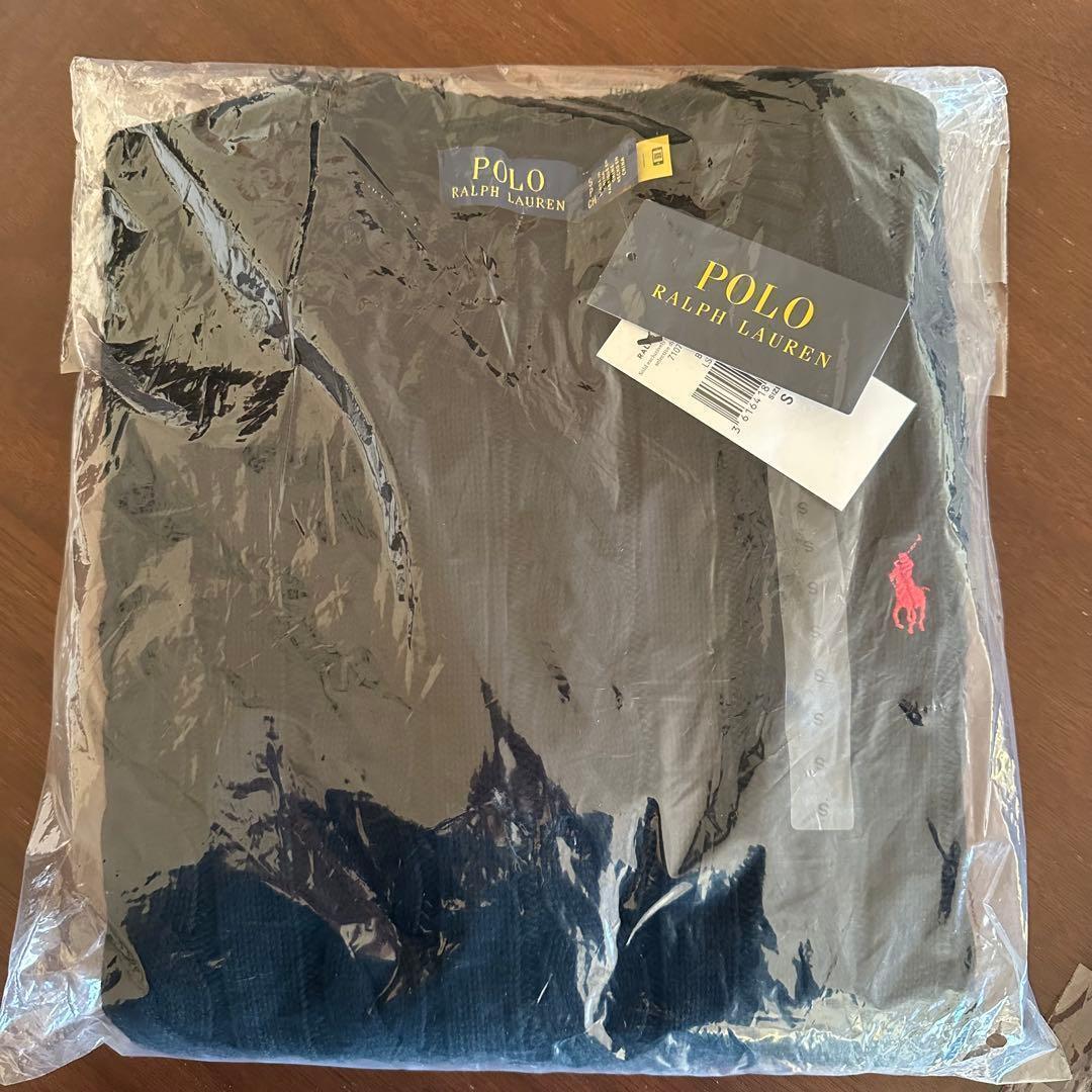 メンズ黒S 【新品タグ付】POLO ラルフローレン コットン ケーブル セーター