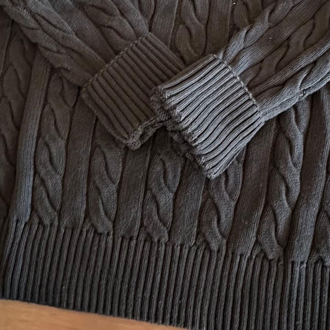 メンズ黒S 【新品タグ付】POLO ラルフローレン コットン ケーブル セーター