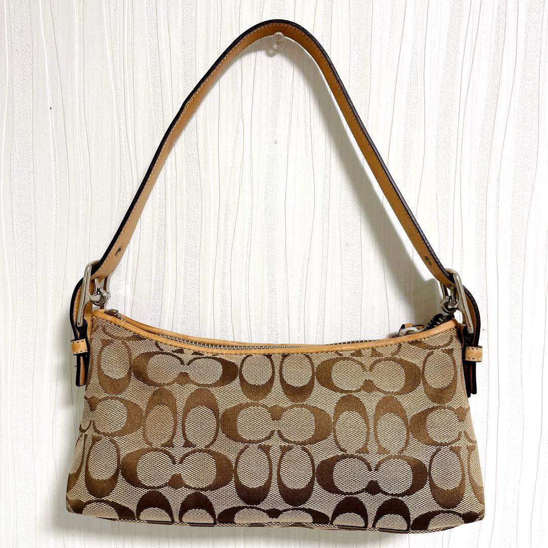 コーチ 6371 シグネチャー アクセサリーポーチ ワンショルダーバッグ