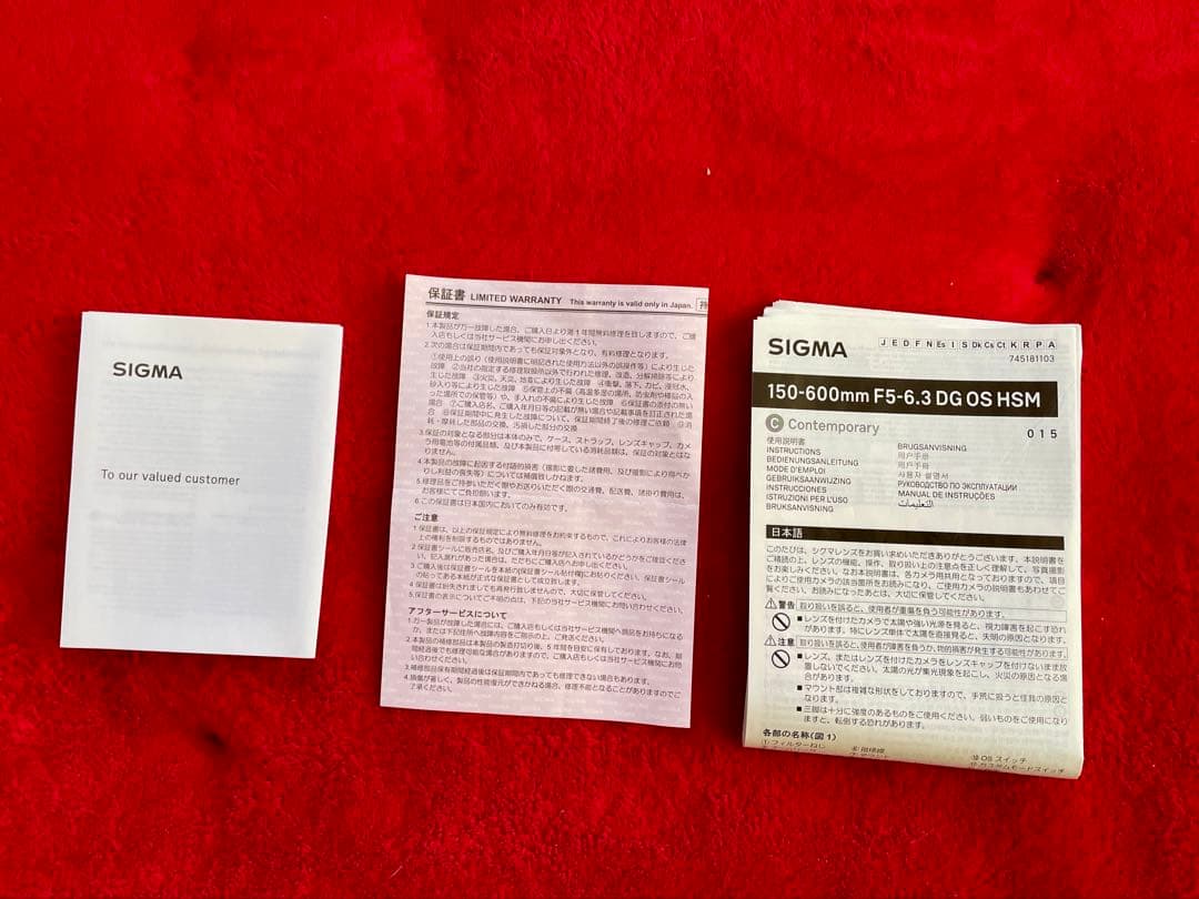 ラスト！SIGMA 150-600mm F5-6.3 DG OS HSM