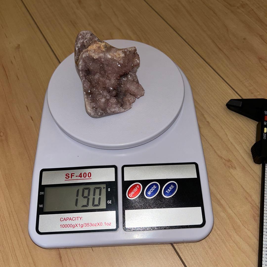 ピンクアメジスト 原石 190g キラキラ 天然石