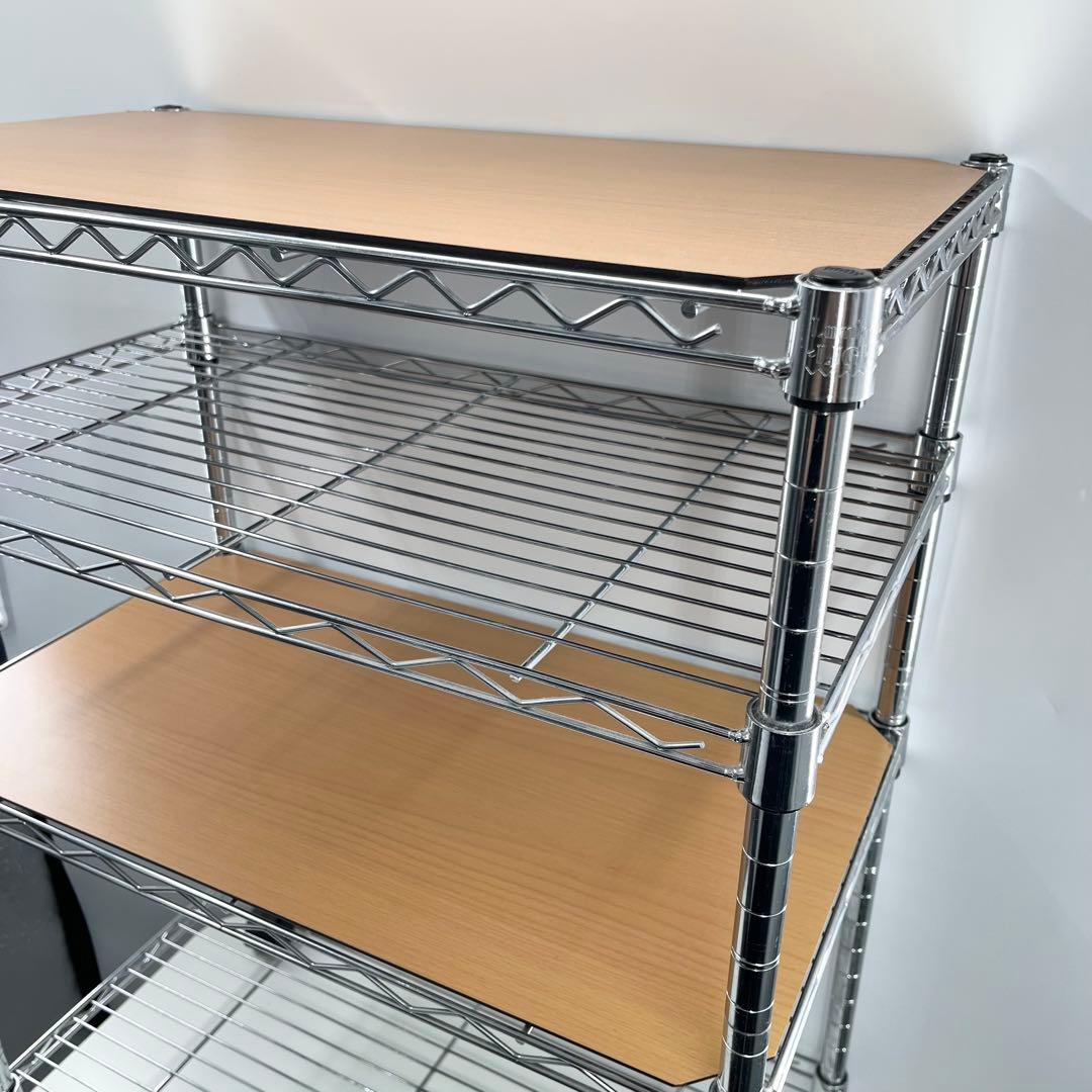 美品 Luminous ルミナス スチールラック メタルラック 4段 天板2枚付