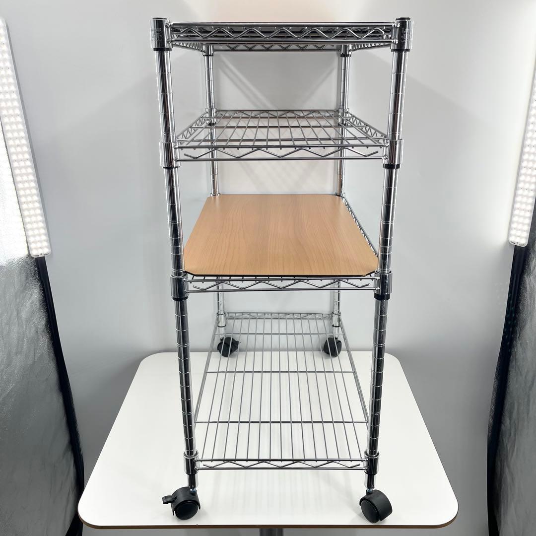 美品 Luminous ルミナス スチールラック メタルラック 4段 天板2枚付