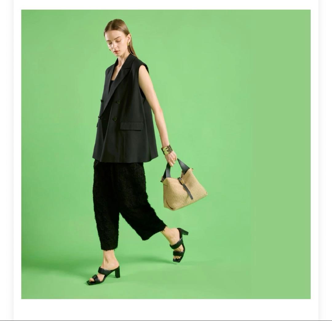 タグ付き新品❣️VIOLAd'ORO ラフィア調ハンドバッグ　SANDRO