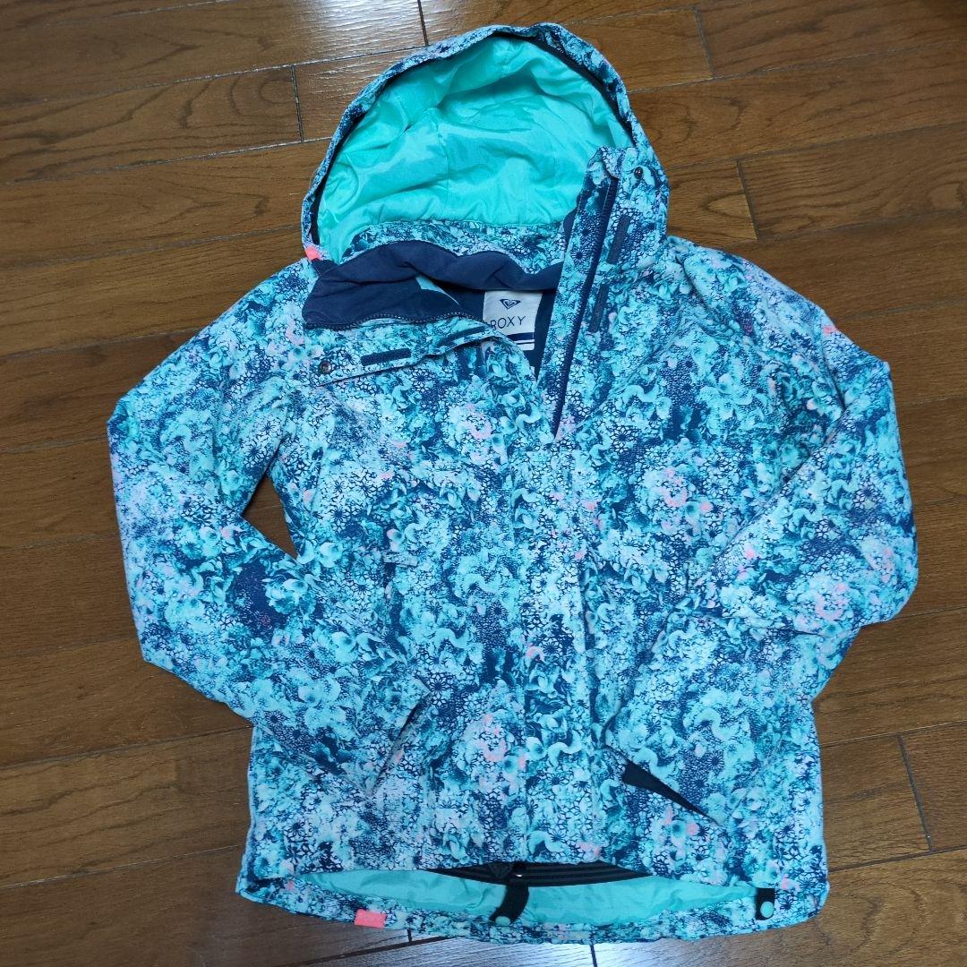 ROXY　スノボウェア　上下セット　L　総柄　花柄　イエロー