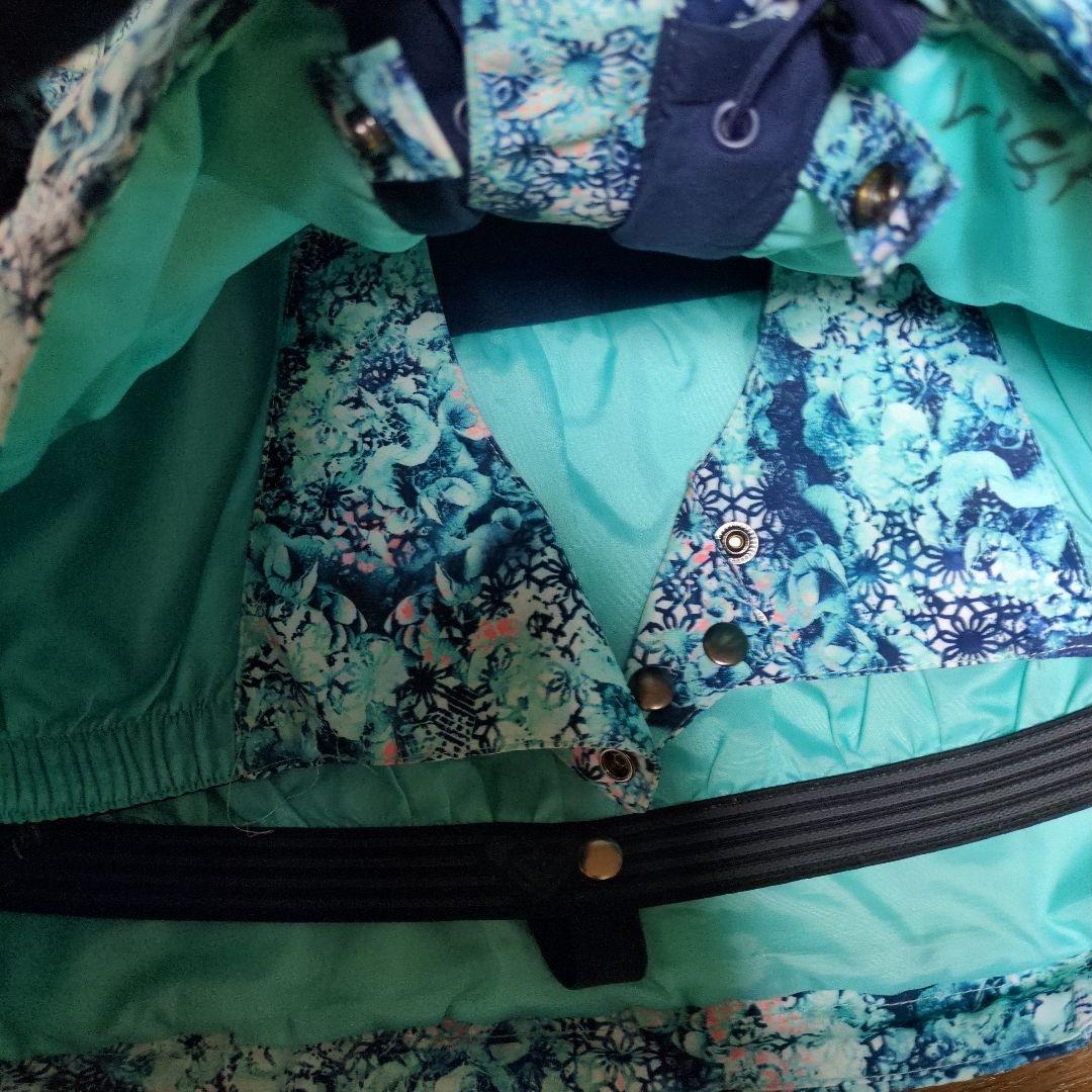 ROXY　スノボウェア　上下セット　L　総柄　花柄　イエロー