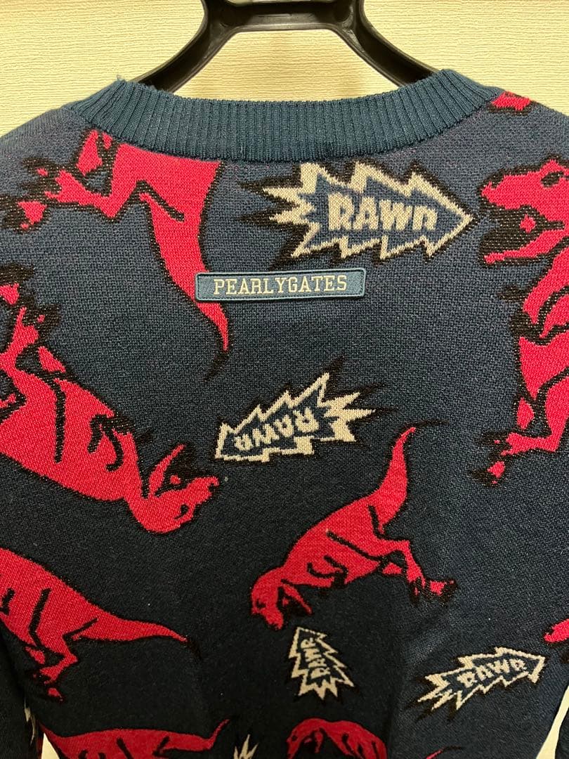 PEARLY GATES 恐竜柄 ニットセーター サイズ4