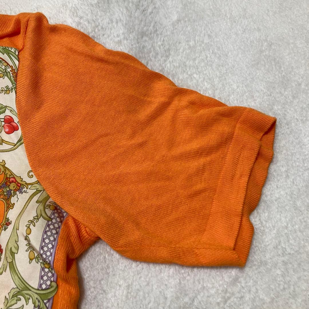 希少　エトロ　シルク100% 総柄アンサンブル　カーディガン＆Tシャツ2点セット