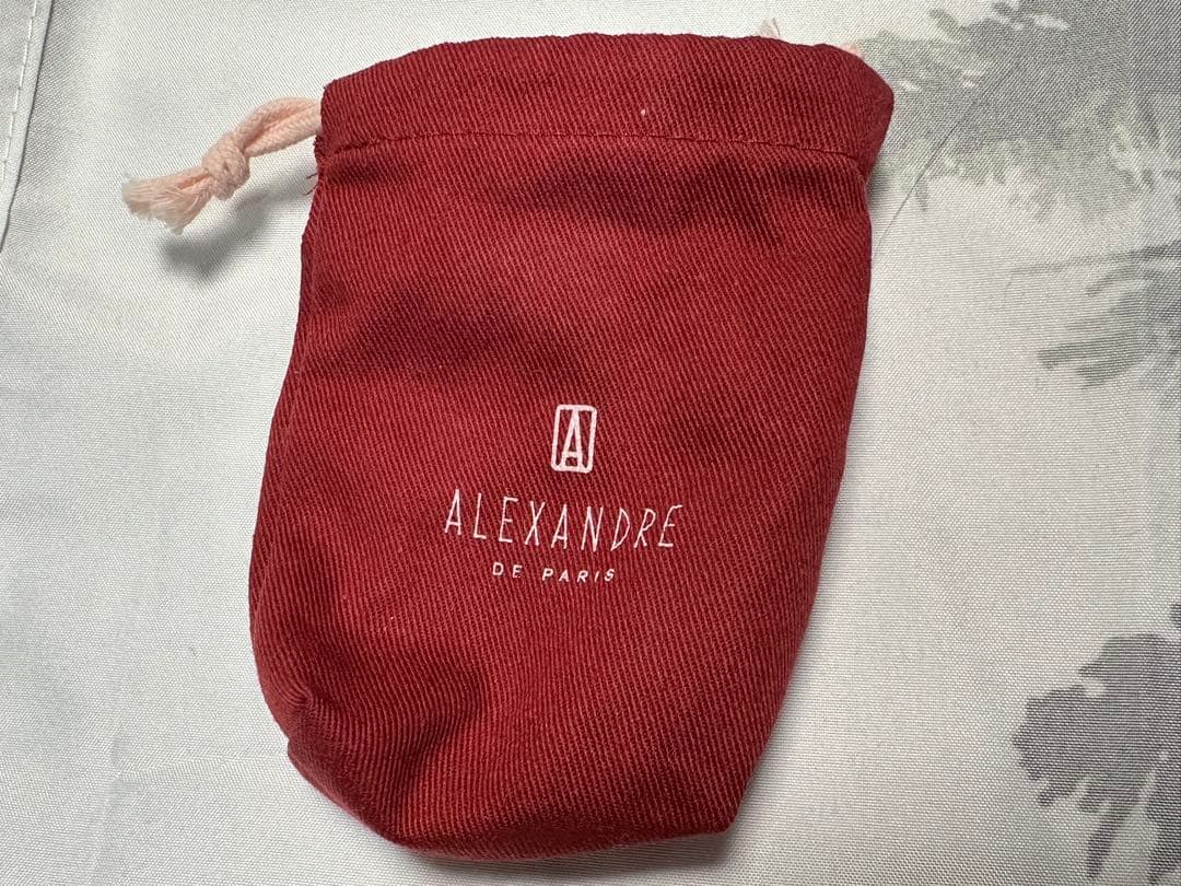 【美品】アレクサンドルドゥパリ ヘアクリップ7.5cm ブラウン