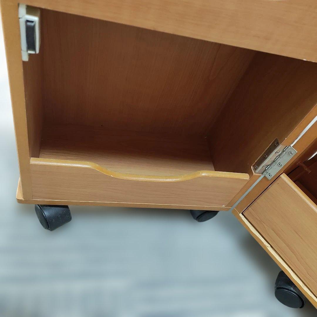 木製　可動式鏡付きドレッサー　木製引き出し　収納　ナチュラル