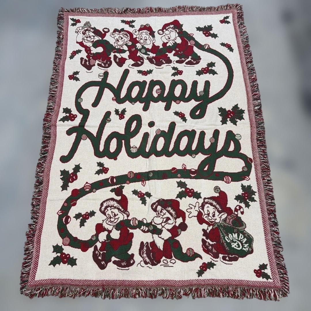 ディズニー　7人の小人　クリスマス　マルチカバー　ソファカバー　183x128