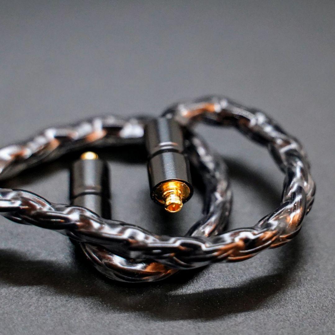 【オーダーメイド新作】24コア ブラック被膜 膨張式MMCX 4.4mm