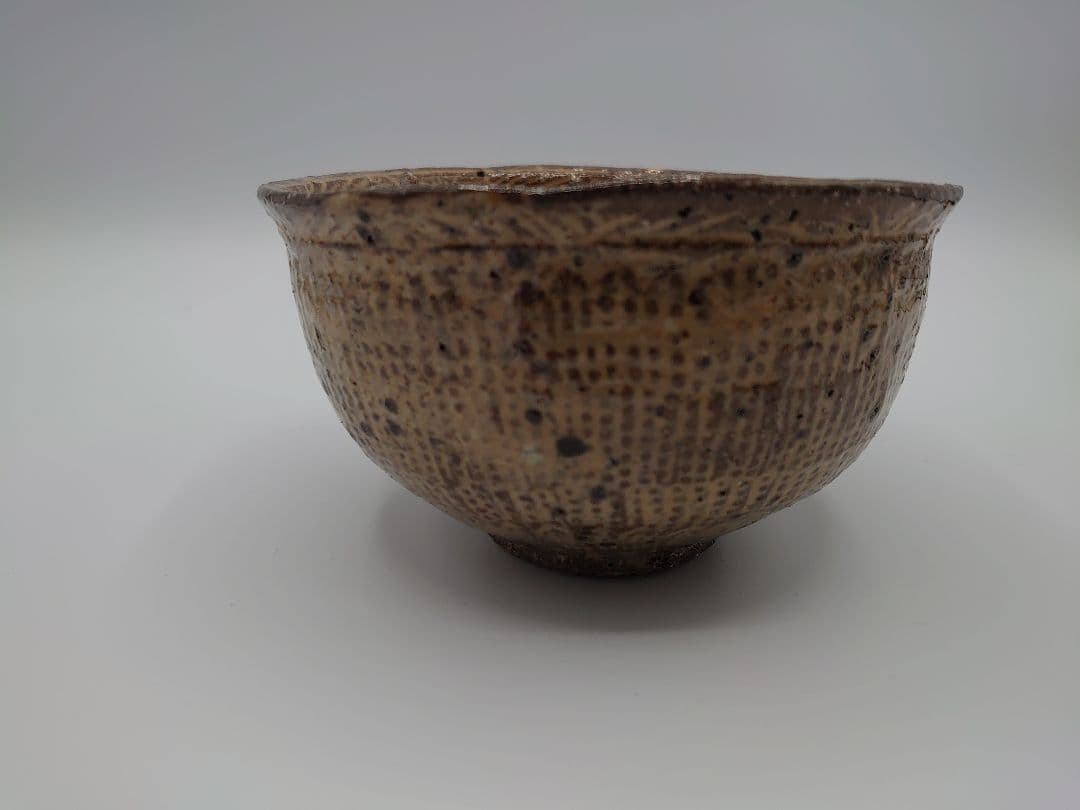 吉田明(物故)作 三島手抹茶茶碗／共箱