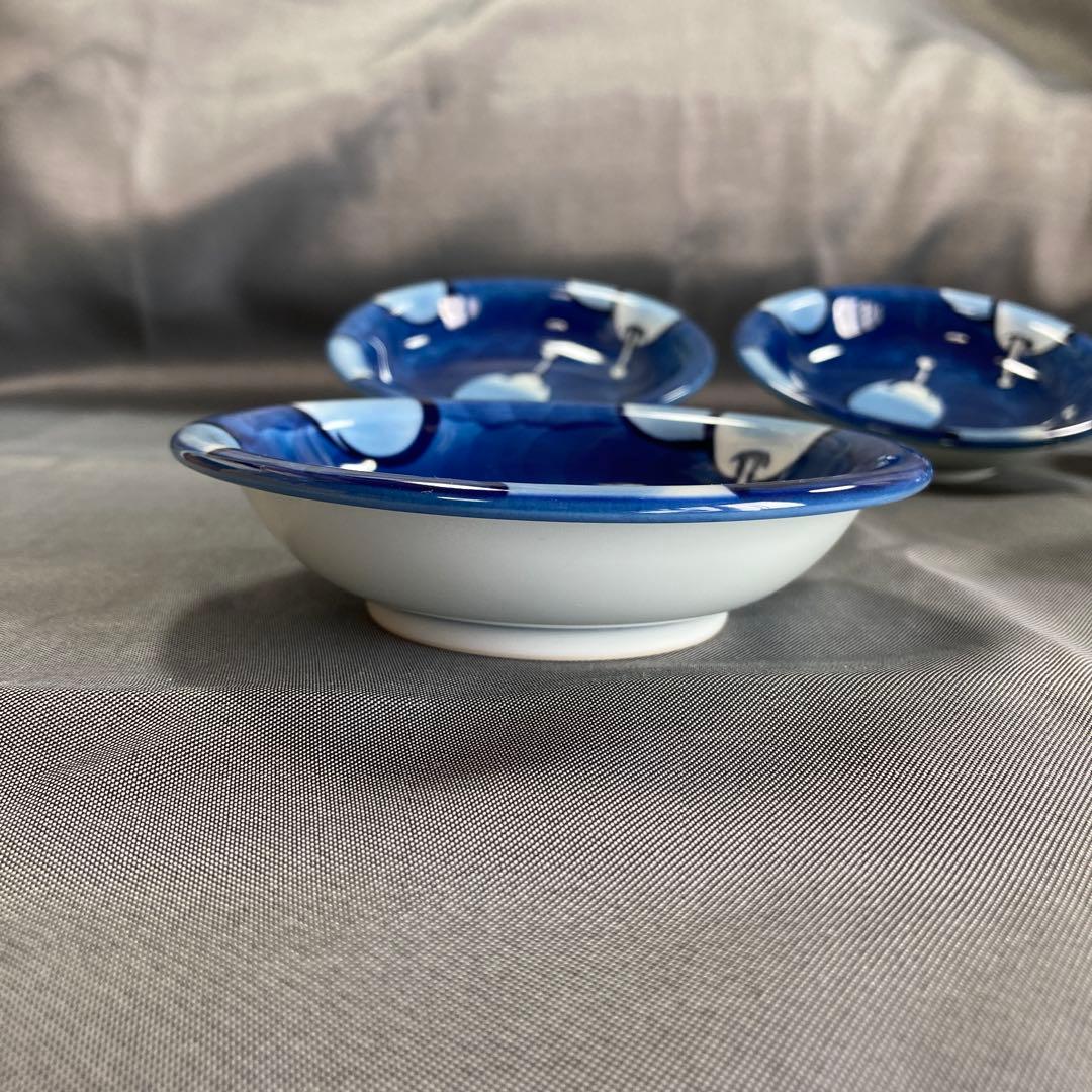 宮脇 大　源右衛門　染濃　プルーン文　中皿　小皿　プレート