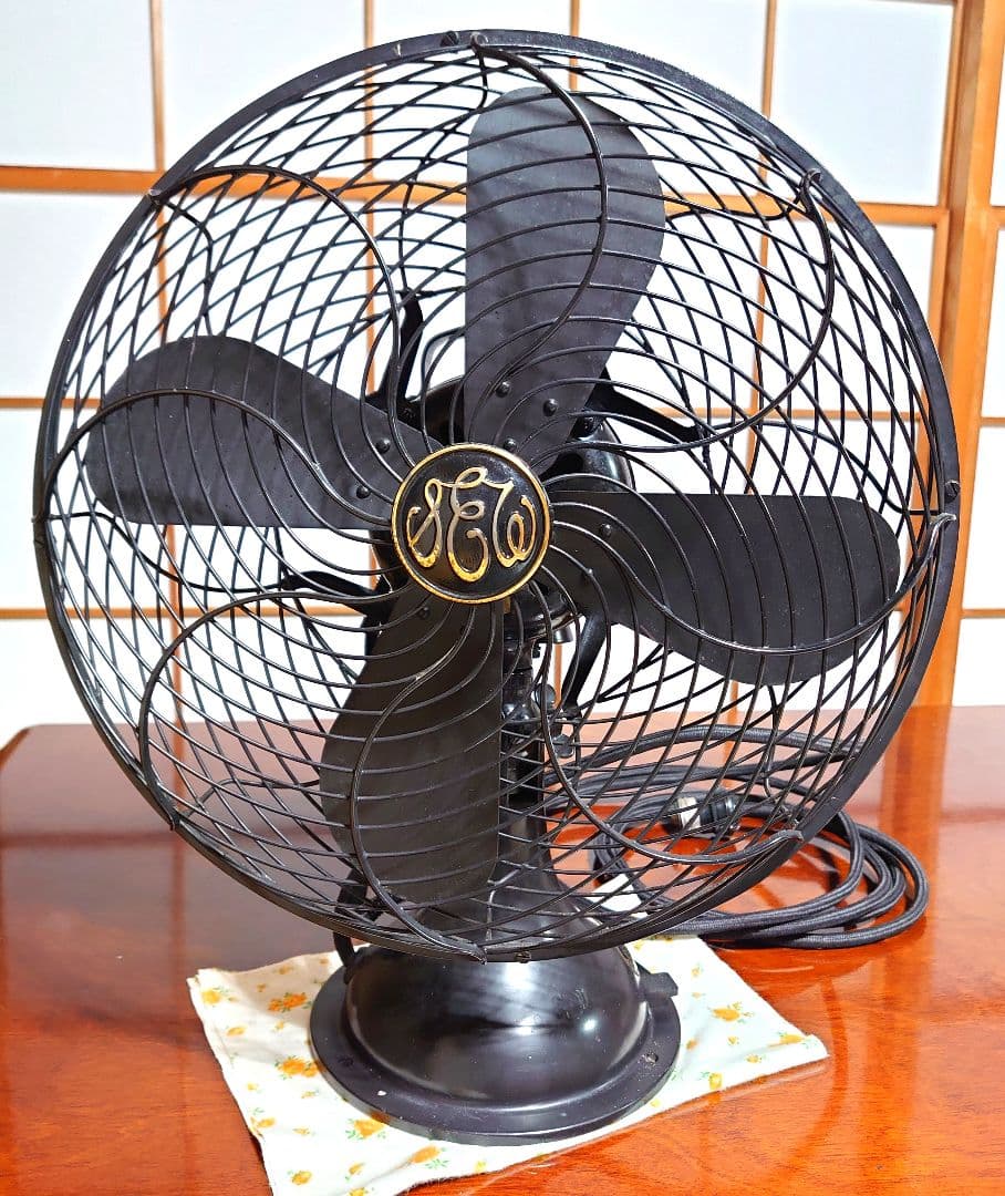 【美品】芝浦製作所 初期型扇風機 睡蓮 C-7032