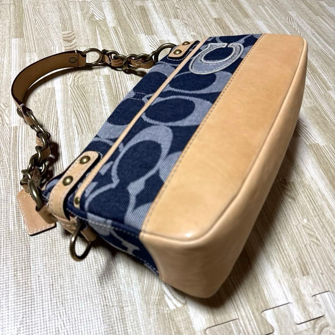 【超美品】COACHコーチ デニムバッグ　ハンドバッグ ヴィンテージ◇希少品◇