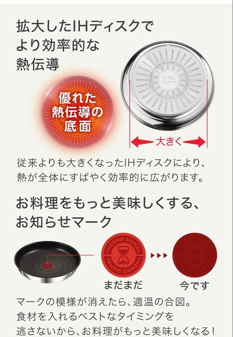 【新品迅速発送】t-fal フライパン　アンリミテッドIH 蓋付き　22cm