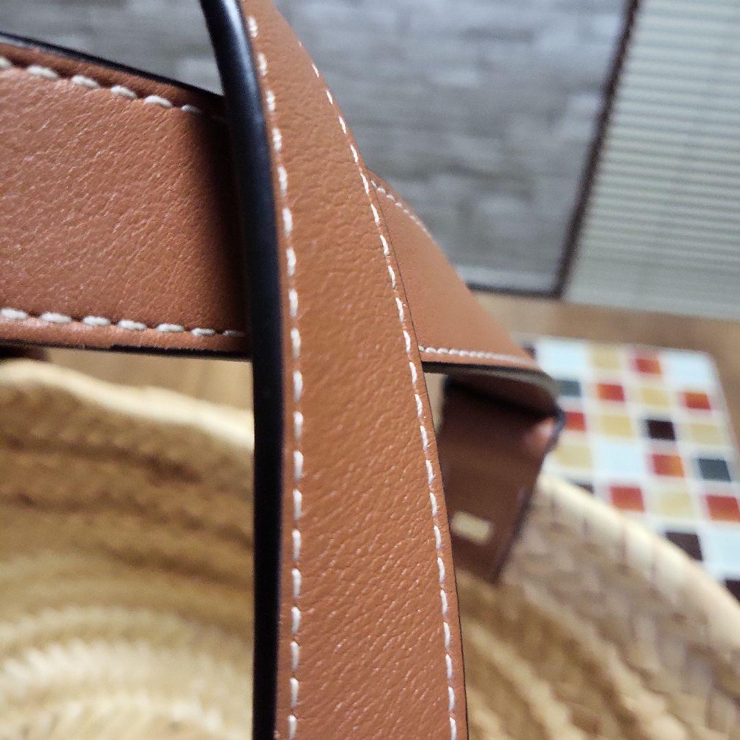 LOEWE かごバッグ ナチュラル/ブラウン　美品です✨