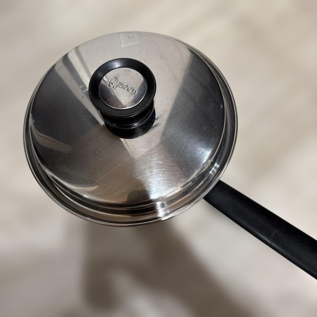 専用Queen ステンレススチール 片手鍋 蓋付き２個