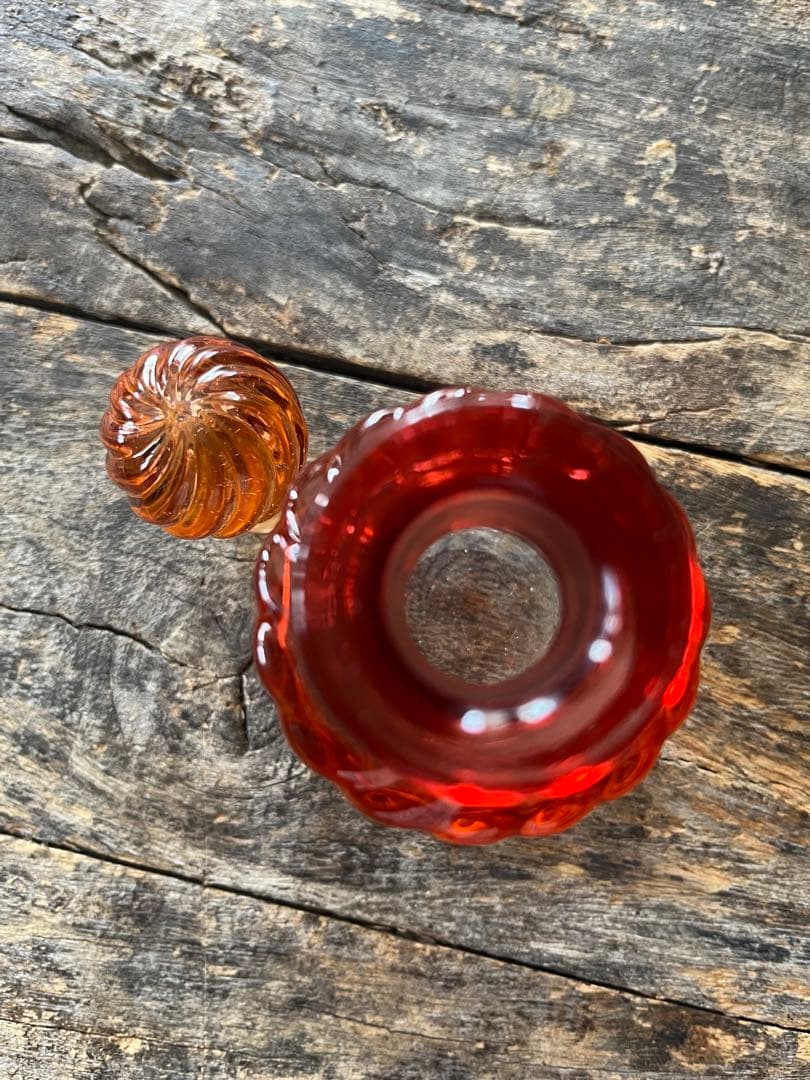 評価1000記念SALE⏬ オールドバカラ❷バンブー　パフュームボトル　レッド