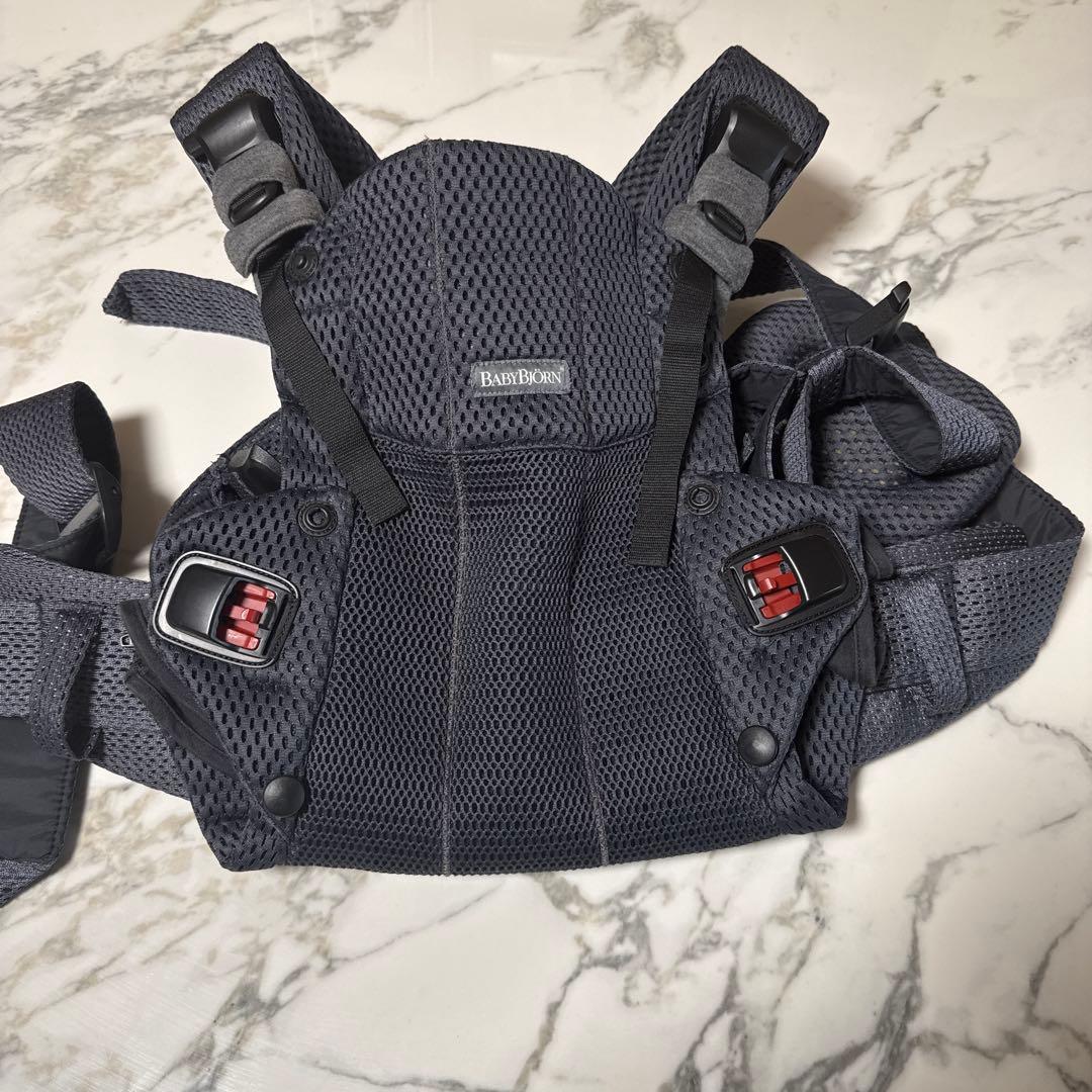 【美品】ベビーキャリア Harmony アンスラサイト メッシュ