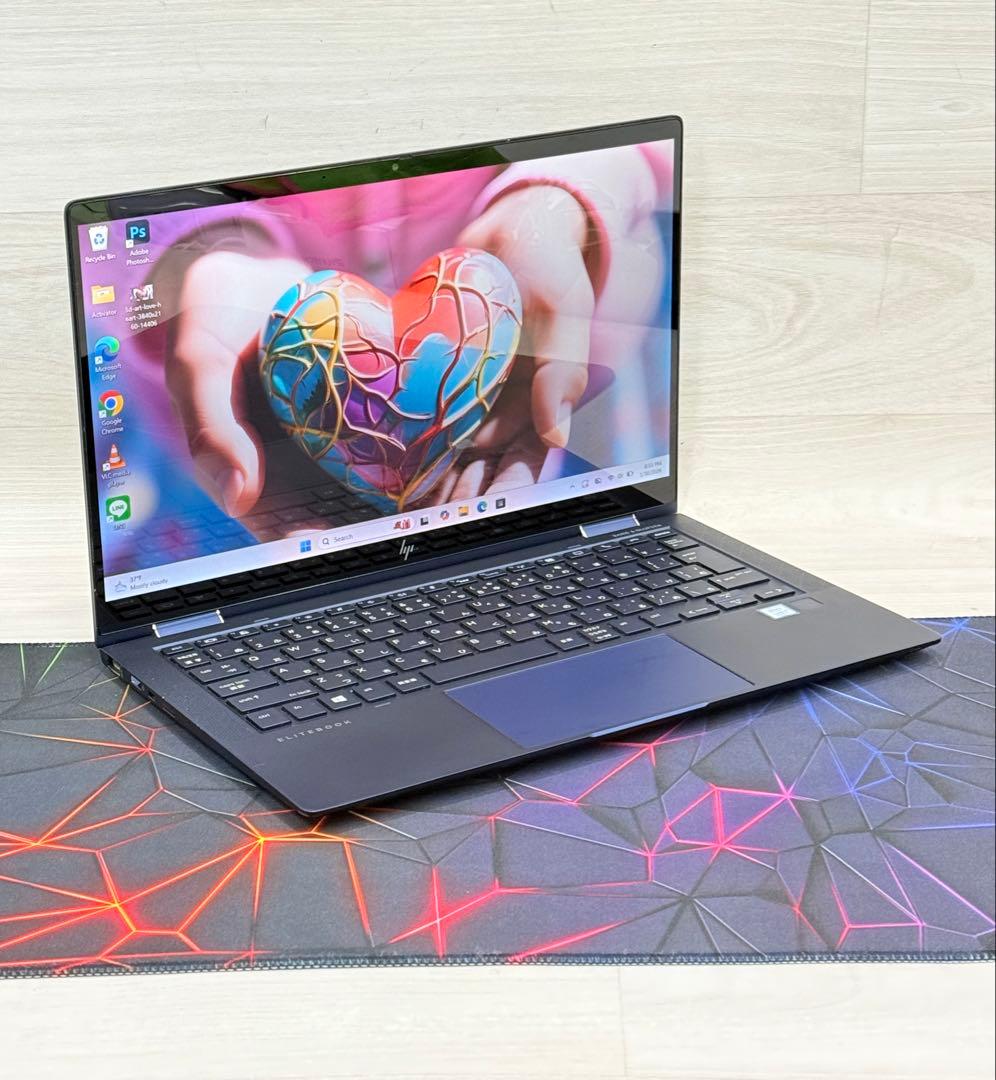 タッチ8世代Corei7ノートhp Elite Dragonfly/16GB
