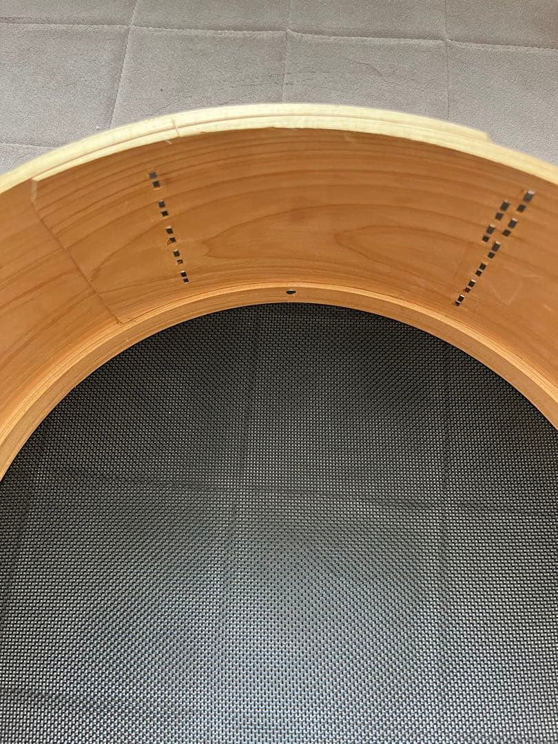 木製　円形　メッシュふるい 36cm 裏こし器