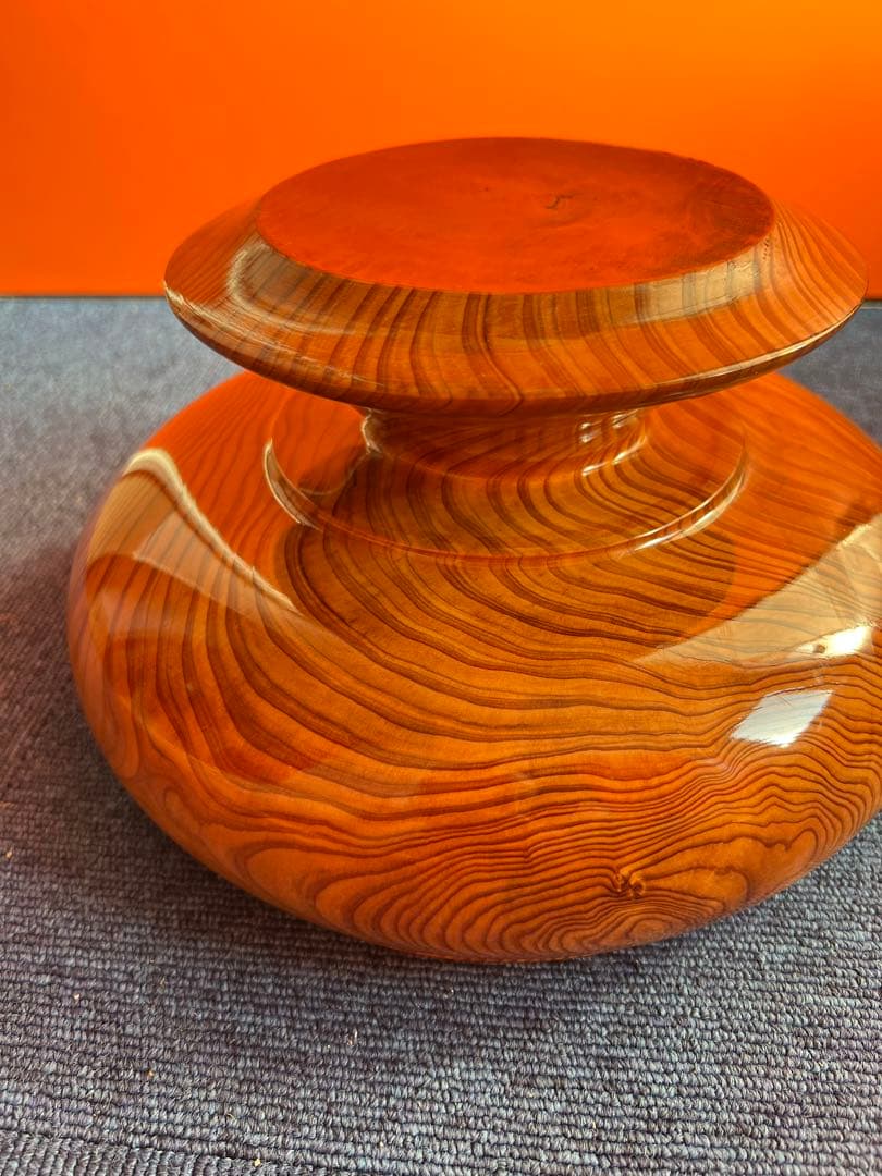 1094 屋久杉 菓子器鉢　フルーツ鉢 高台付き　未使用