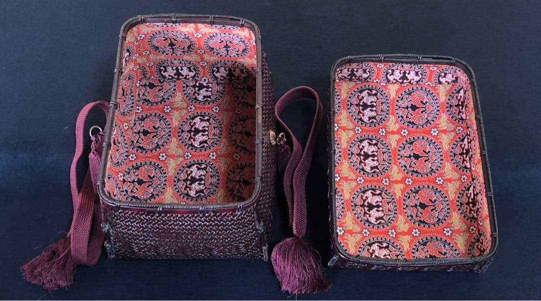 《R》茶道具 御所籠 お茶道具7点 仕覆 古帛紗 元箱　260212け2