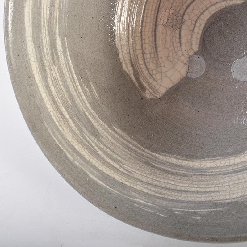 萬古焼　多気檗山作　淡々斎篆刻　刷毛目茶碗　銘彩雲　淡々斎極め箱　V　R6933