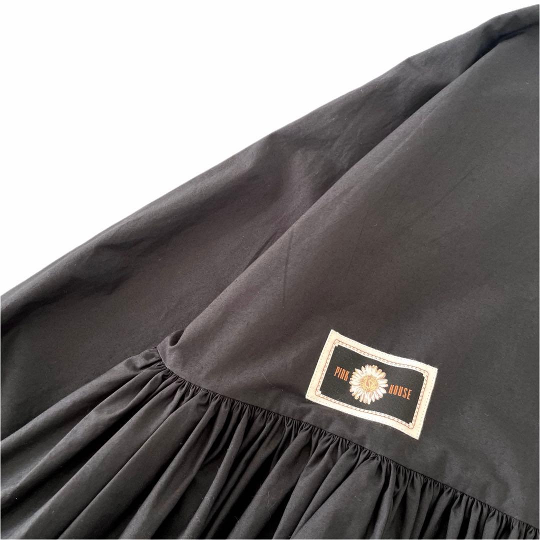 極美品 PINK HOUSE ピコフリル 長袖 チュニック ブラウス シャツ