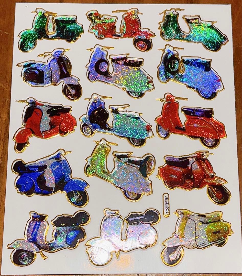 キラキラシール★早い者勝ちレトロレア車ヒスミニデッドベアレコードラブピース