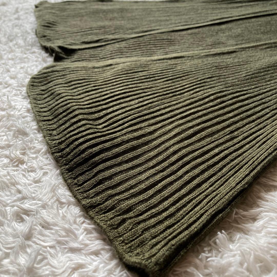 美品✨ロロピアーナ 現行タグ　シルクとリネンスリット　ロングカーディガン　緑